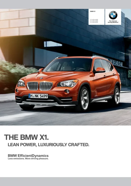 Cover of the 2015 BMW X1 Brochure