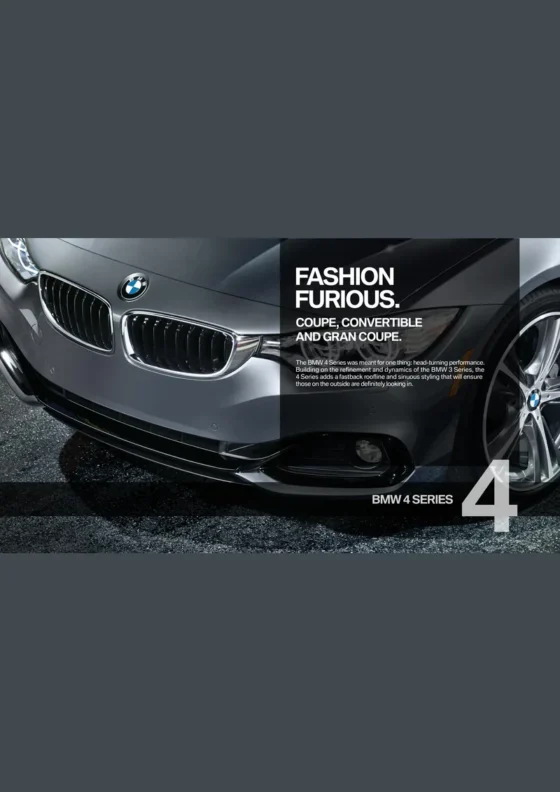 Cover of the 2018 BMW 4 Series Brochure