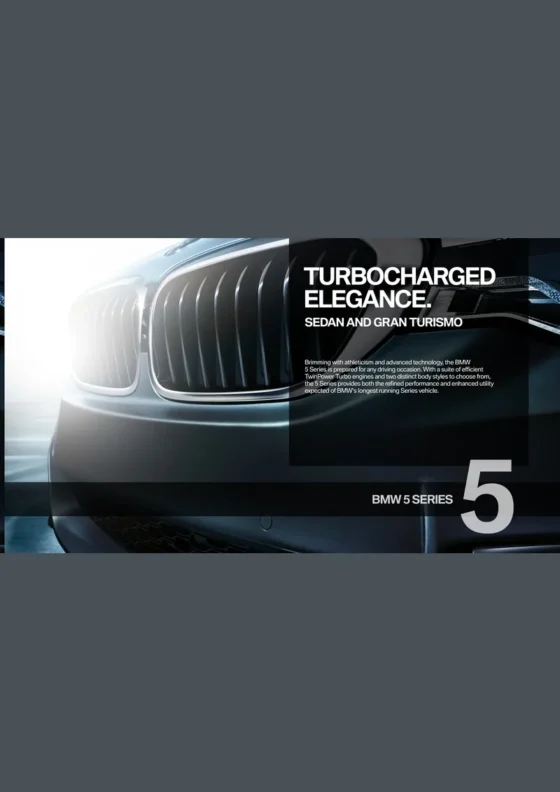 Cover of the 2018 BMW 5 Series Brochure