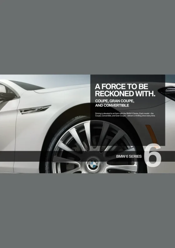 Cover of the 2018 BMW 6 Series Brochure