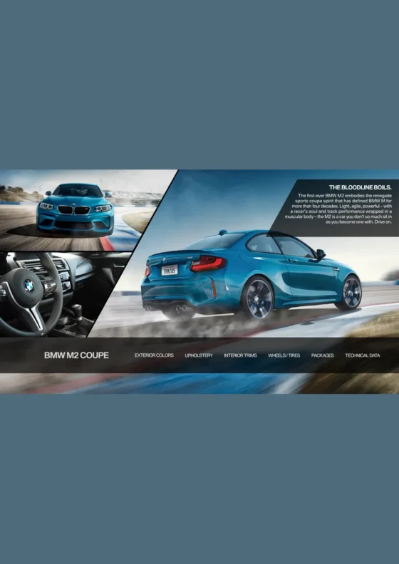 Cover of the 2018 BMW M2 Brochure