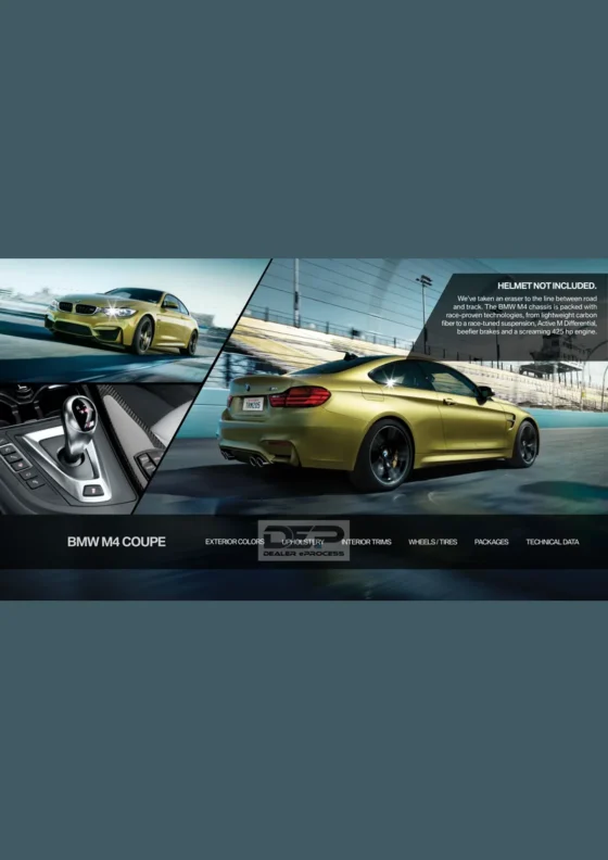 Cover of the 2018 BMW M4 Brochure