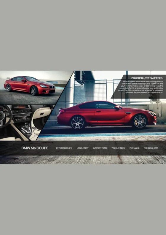 Cover of the 2018 BMW M6 Brochure