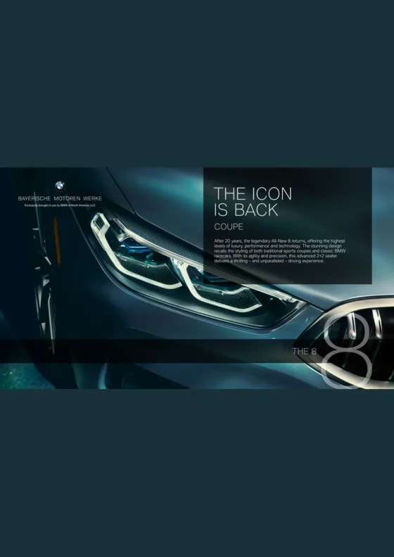 Cover of the 2019 BMW 8 Series Brochure